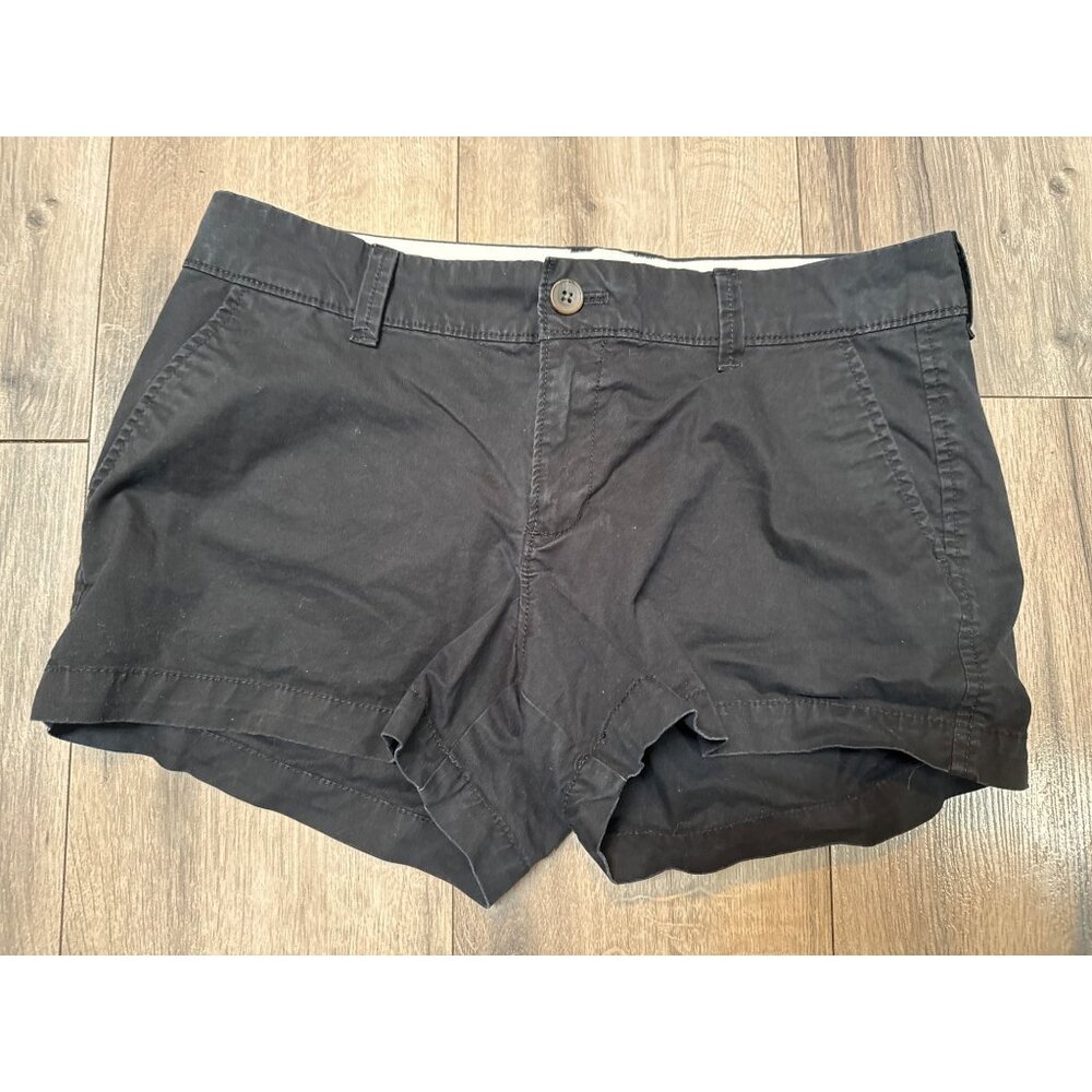 Old Navy Black Jack Womens Cotton/Spandex Shorts Size 4 Regular Fit Button Closu